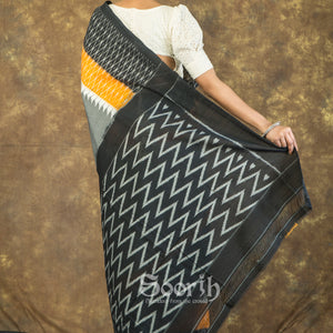 Handloom Mercerised Cotton Single Ikkat Saree