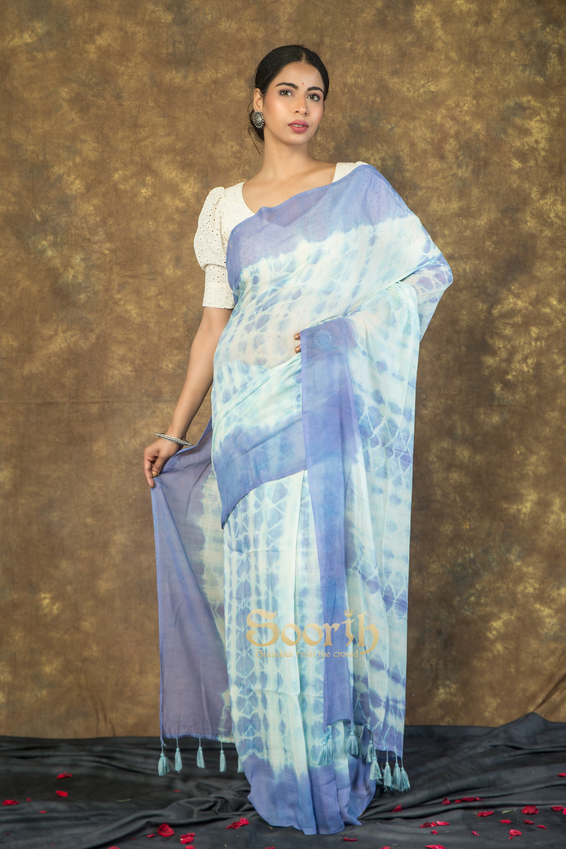 Mul Cotton Shibori Saree