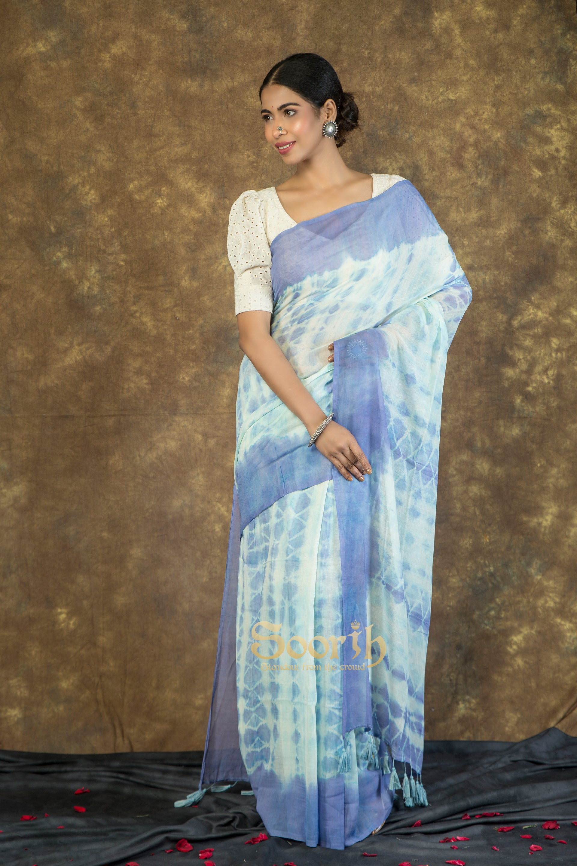 Mul Cotton Shibori Saree