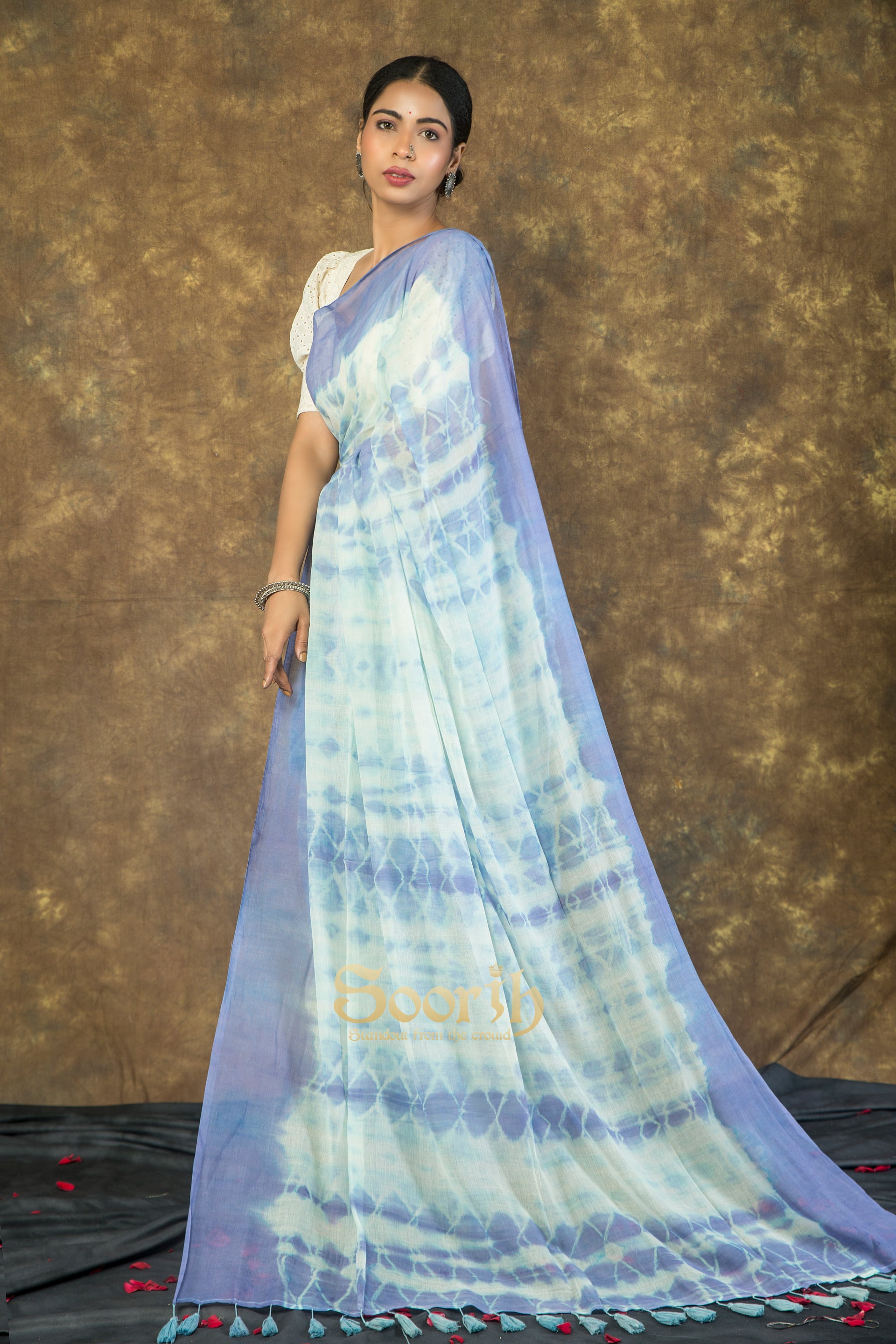 Mul Cotton Shibori Saree