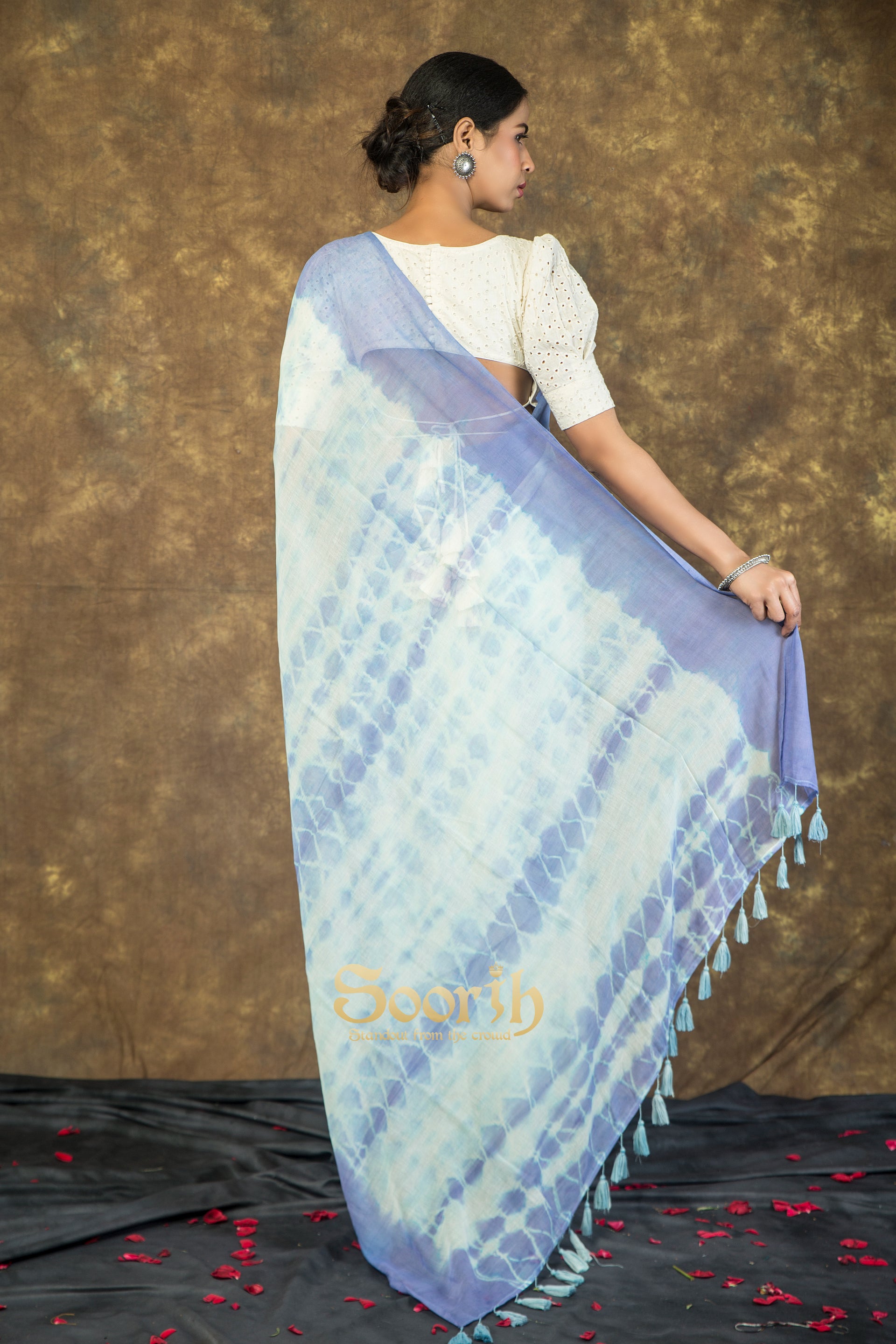 Mul Cotton Shibori Saree