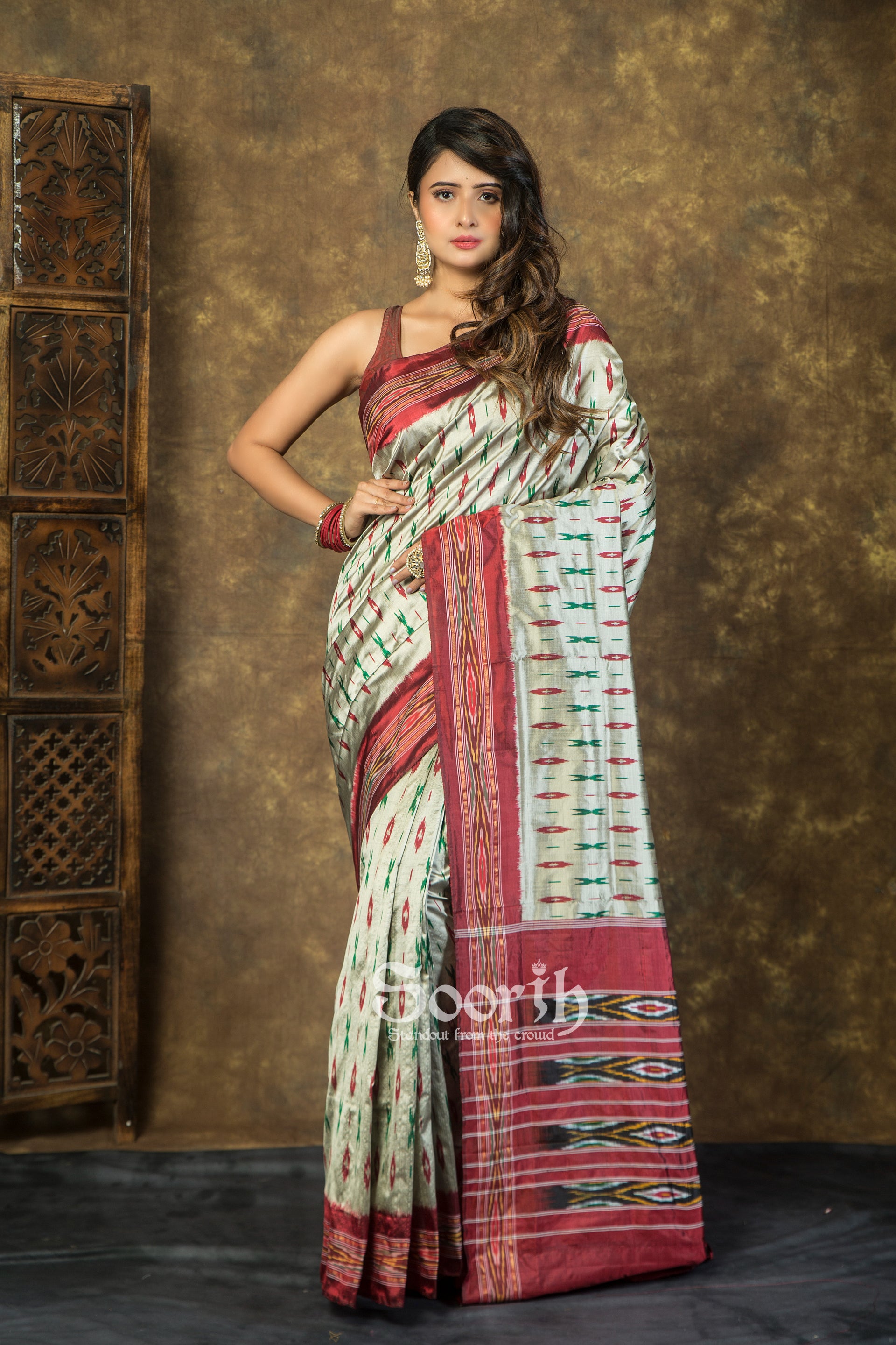 Single Ikkat Silk Saree