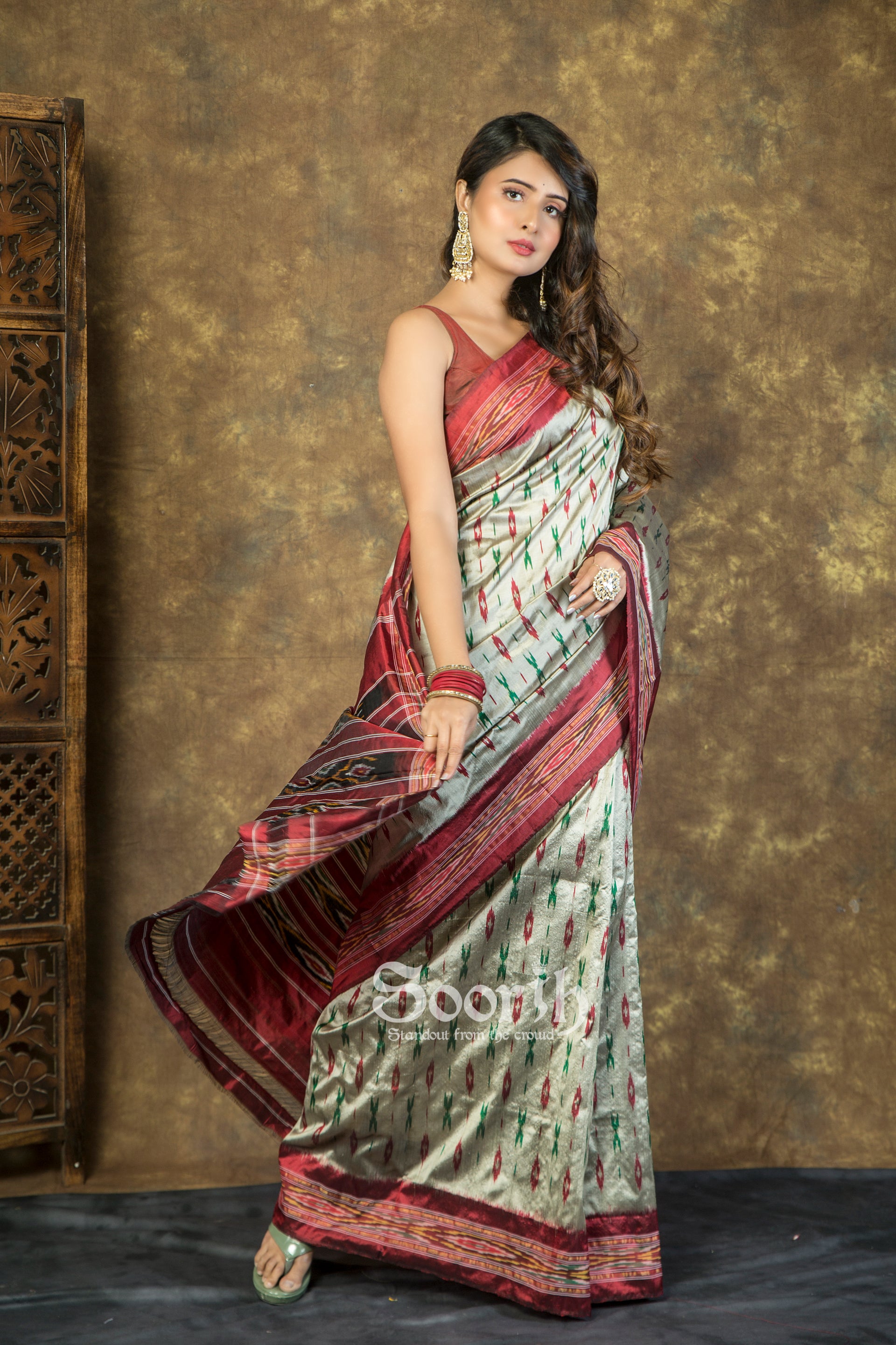 Single Ikkat Silk Saree