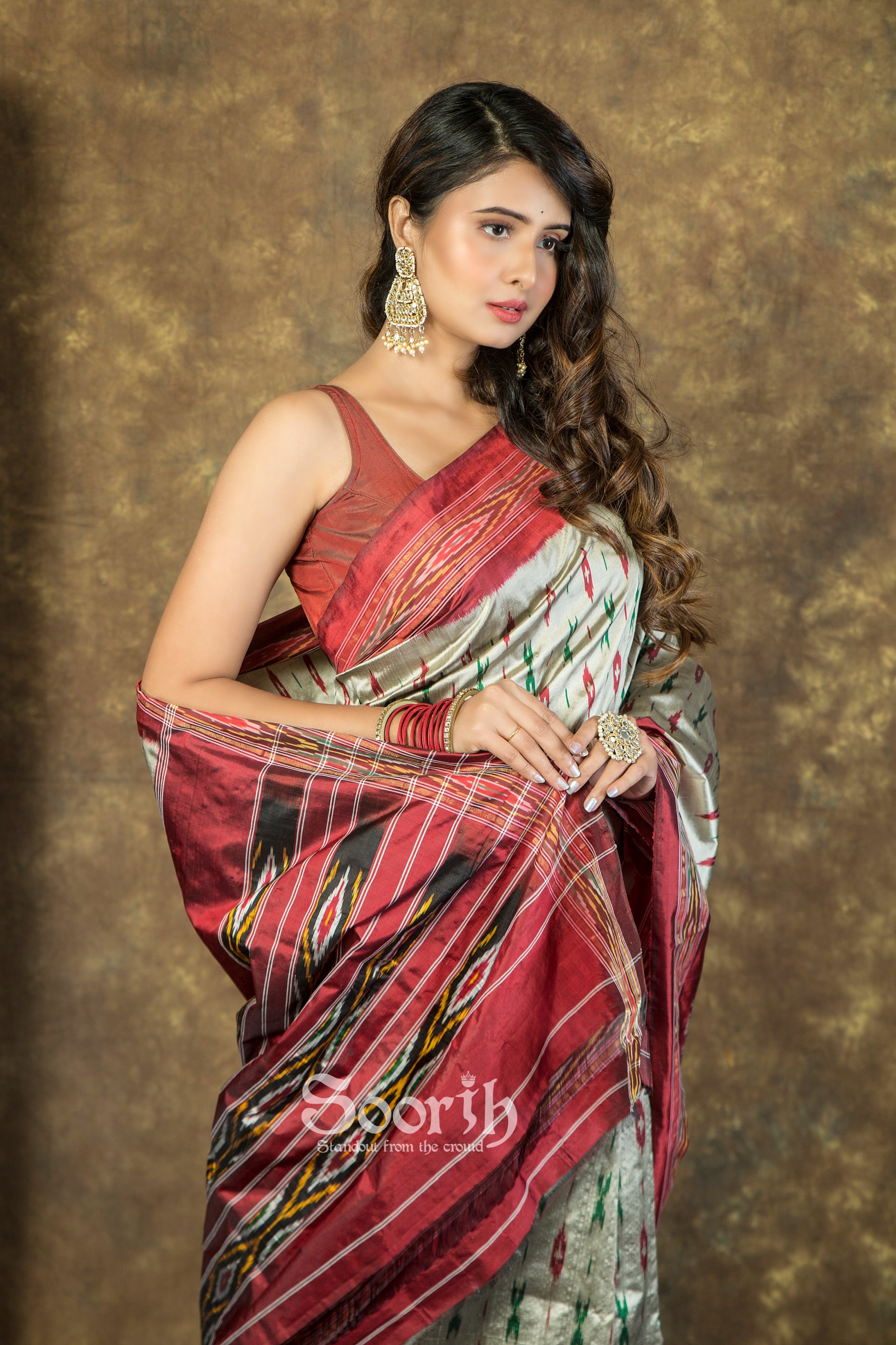 Single Ikkat Silk Saree