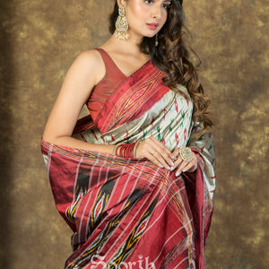 Single Ikkat Silk Saree