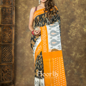 Handloom Mercerised Cotton Single Ikkat Saree