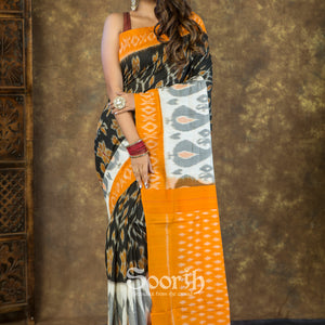 Handloom Mercerised Cotton Single Ikkat Saree