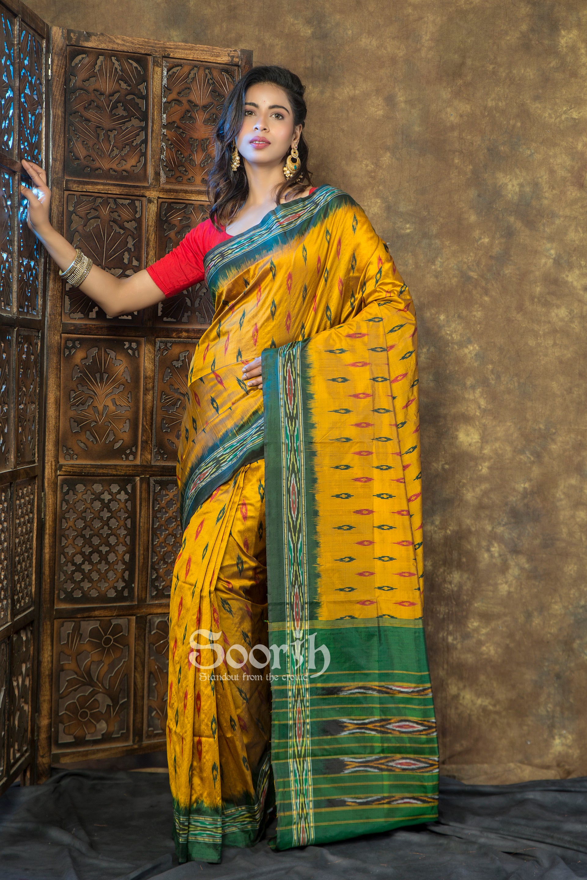 Single Ikkat Silk Saree