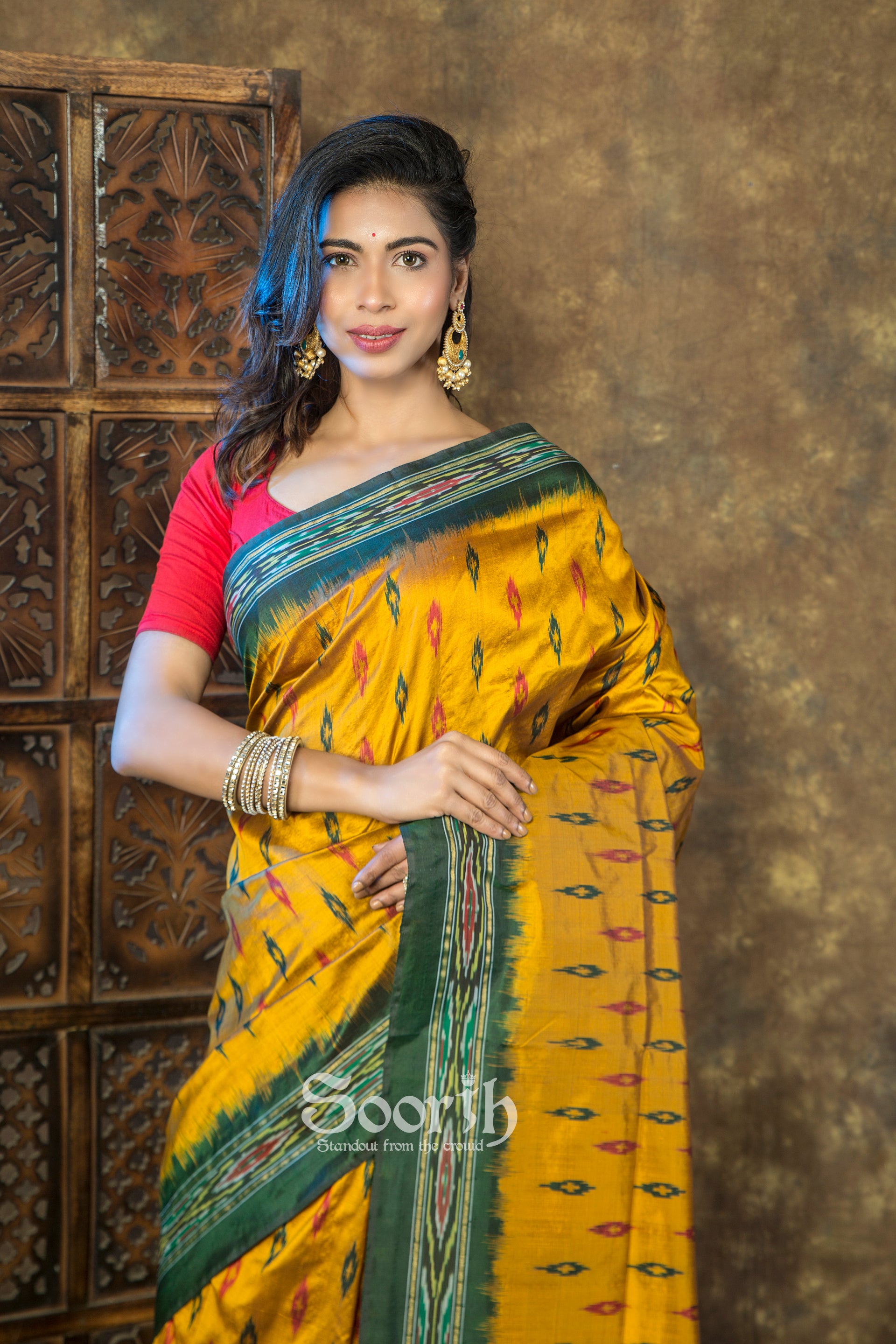 Single Ikkat Silk Saree