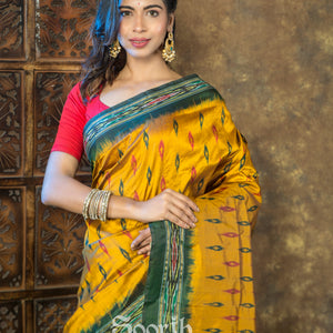 Single Ikkat Silk Saree