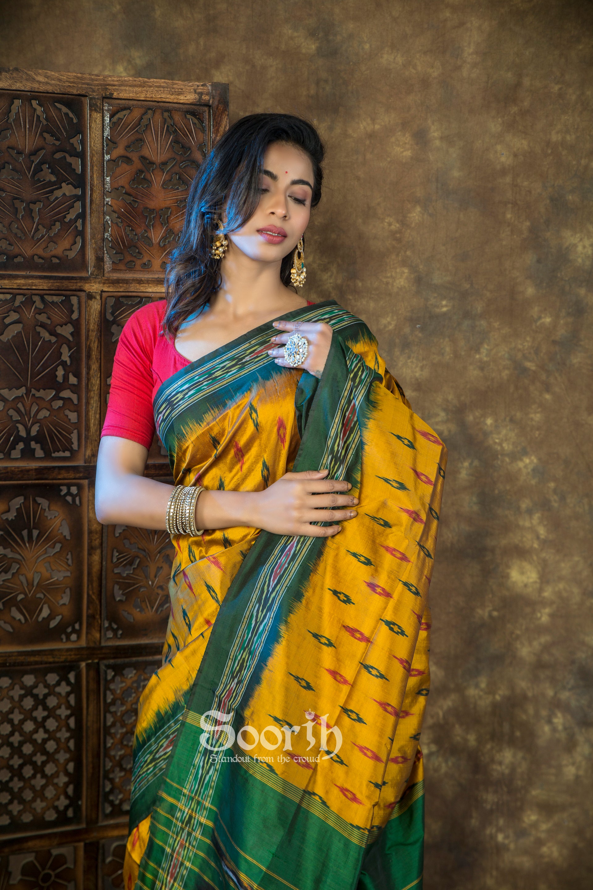 Single Ikkat Silk Saree