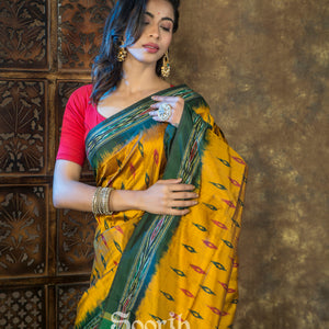 Single Ikkat Silk Saree