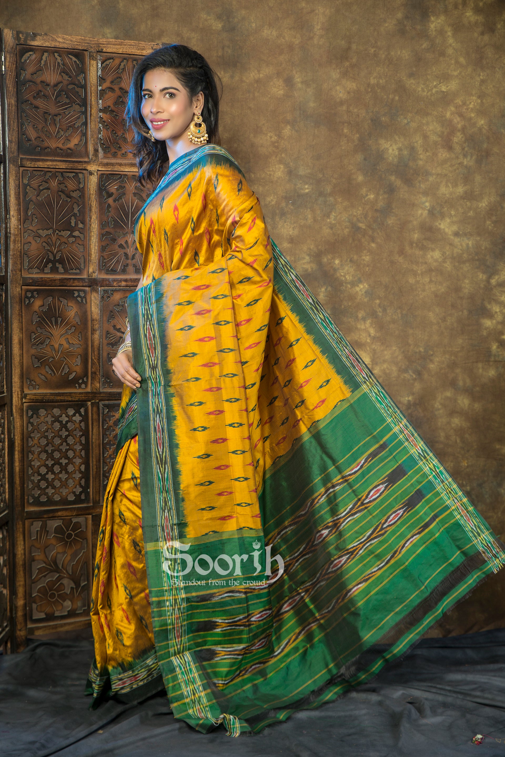 Single Ikkat Silk Saree