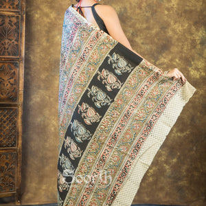 Handmade Kalamkari Vegetable Dye Silk Saree