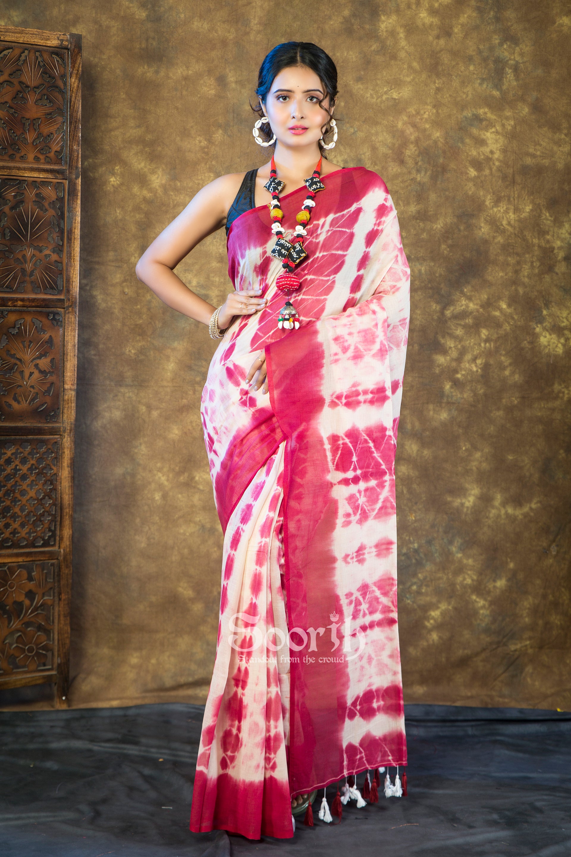 Mul Cotton Shibori Saree