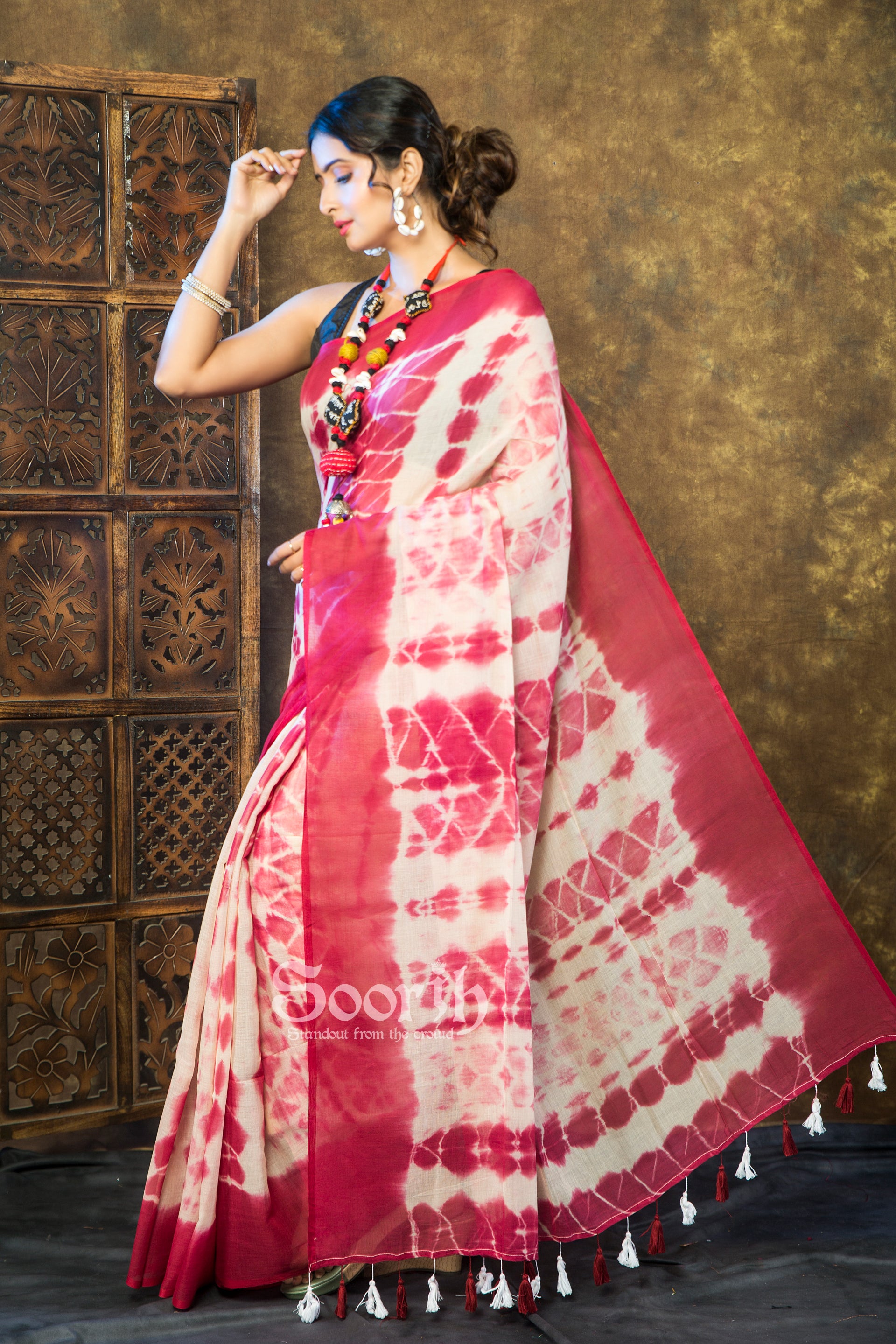 Mul Cotton Shibori Saree