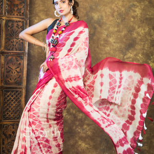 Mul Cotton Shibori Saree