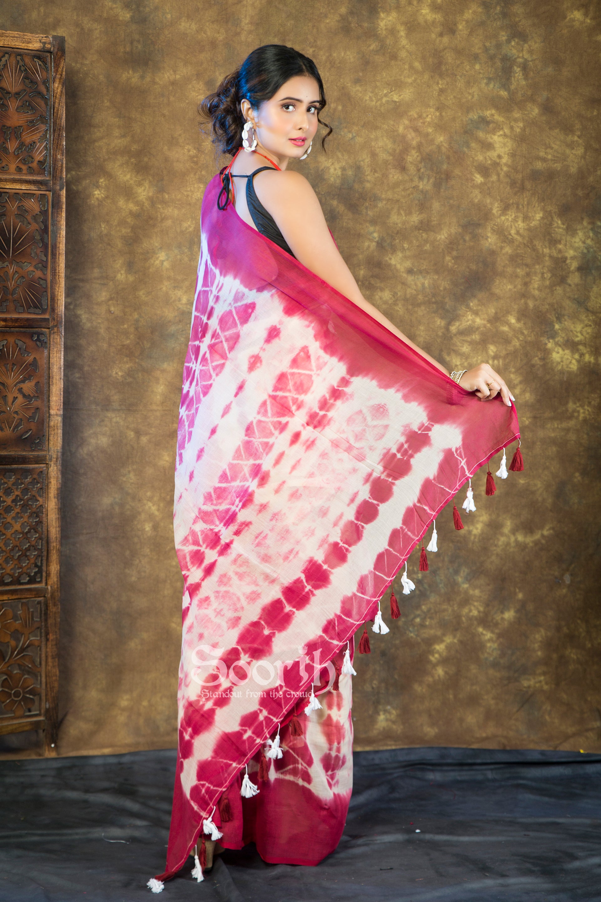 Mul Cotton Shibori Saree