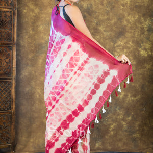 Mul Cotton Shibori Saree