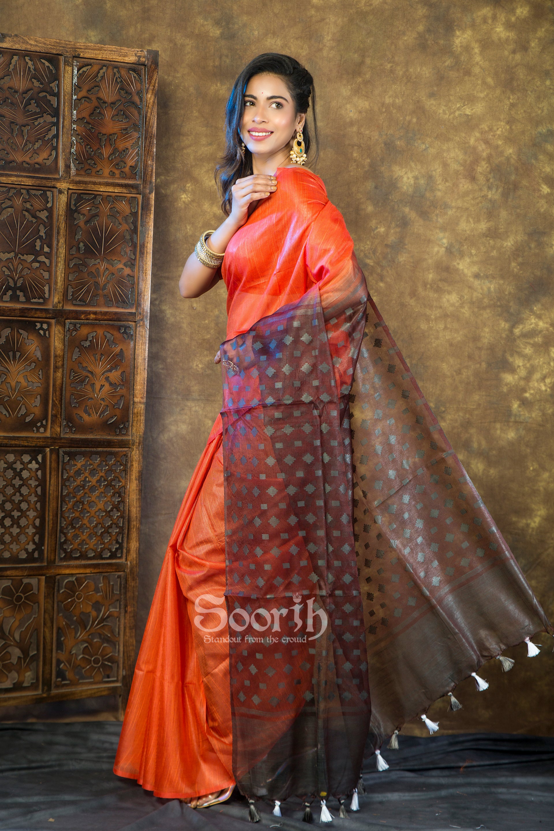 Semi Organza Jamdani Saree