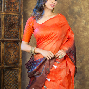 Semi Organza Jamdani Saree