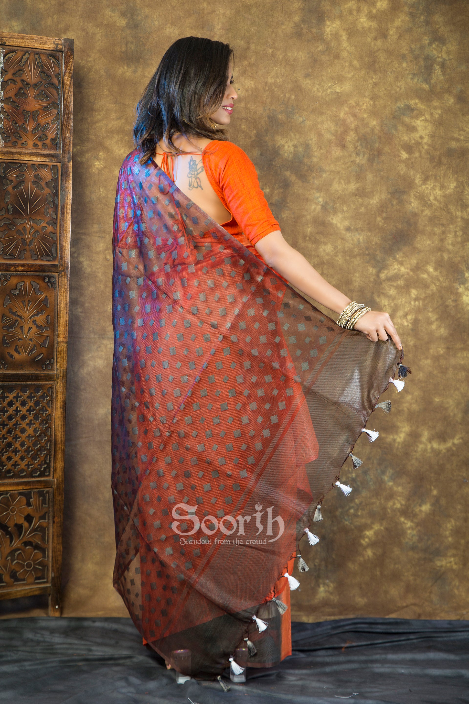 Semi Organza Jamdani Saree