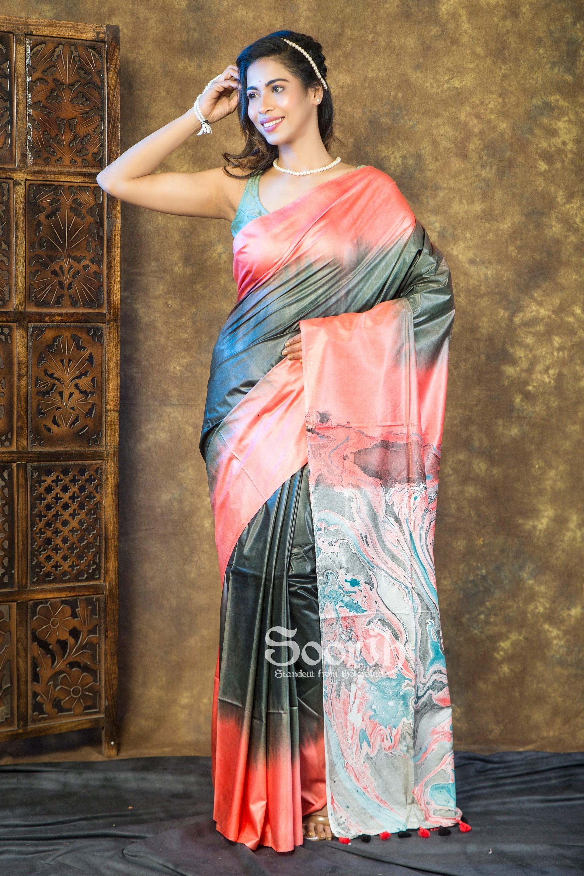 Mystic Marble Dreams Saree