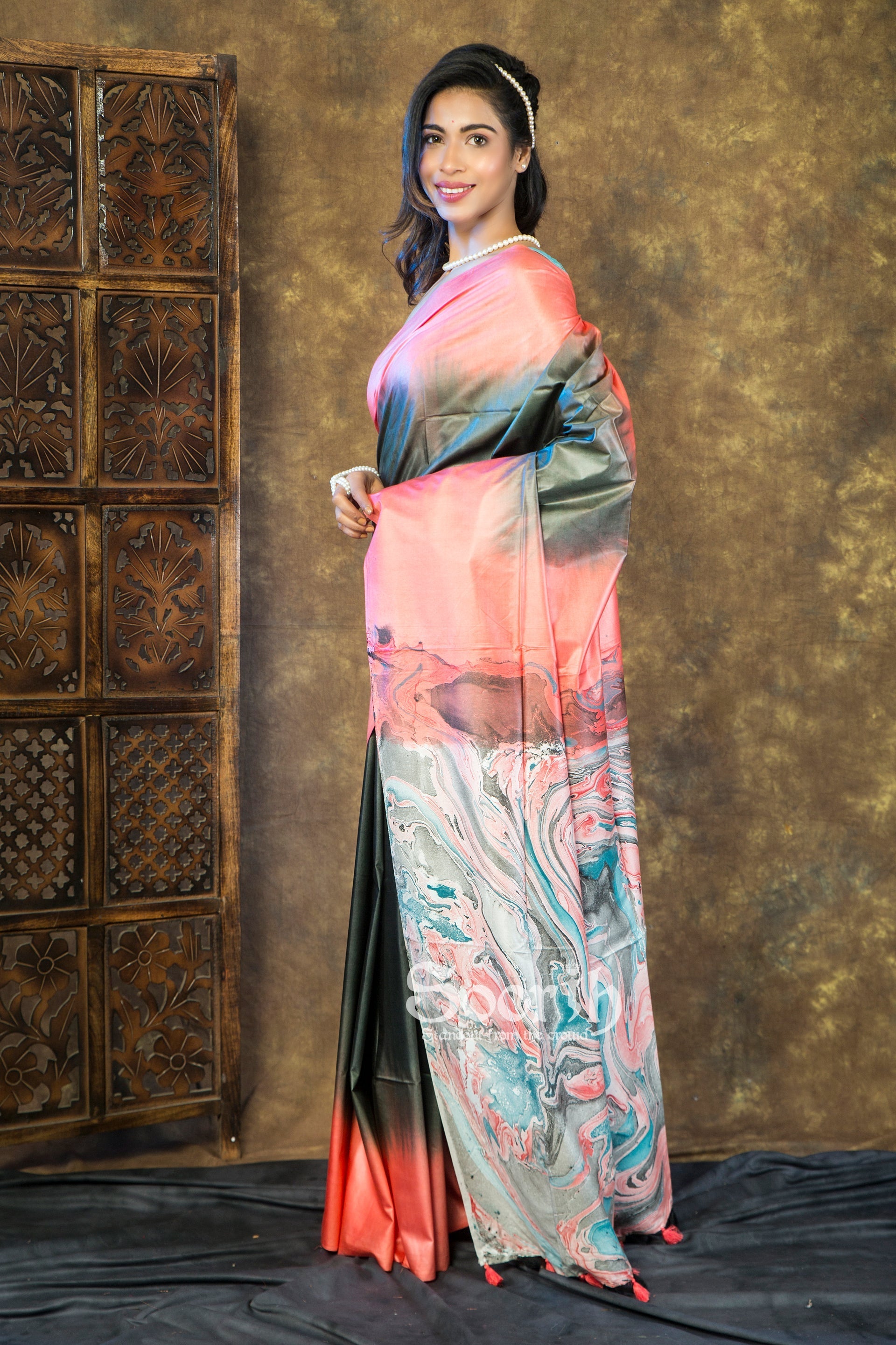 Mystic Marble Dreams Saree