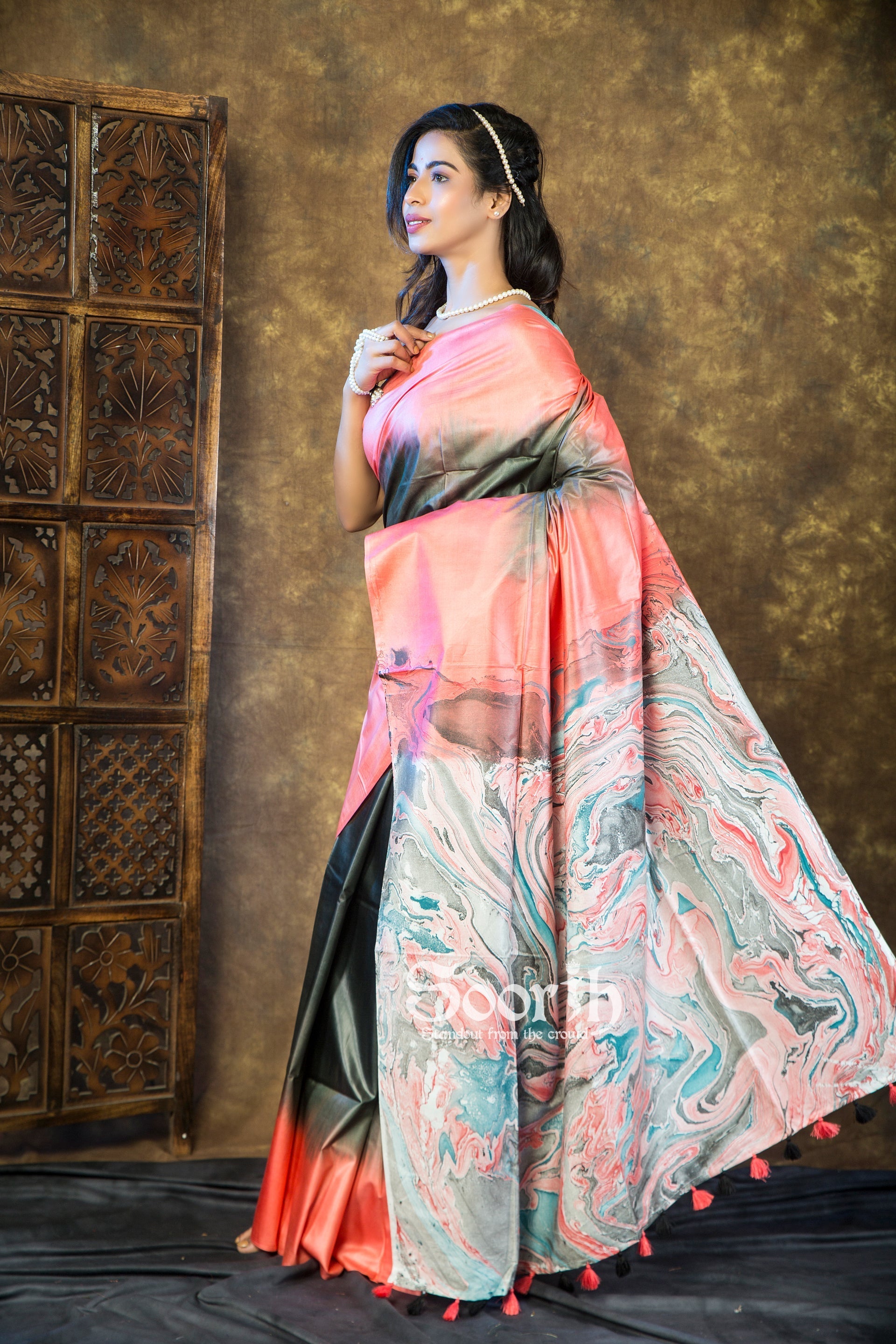 Mystic Marble Dreams Saree