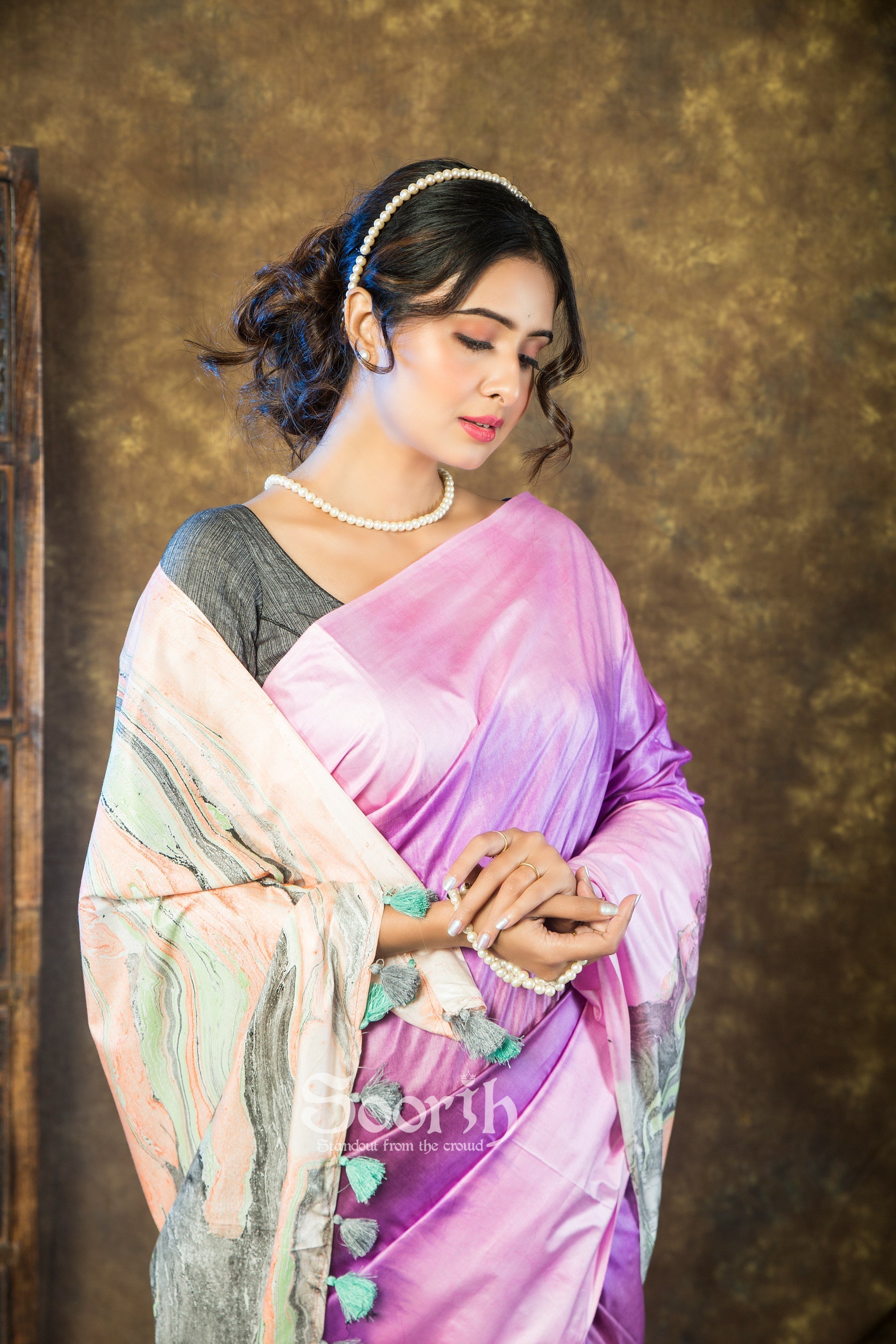 Mystic Marble Dreams Saree