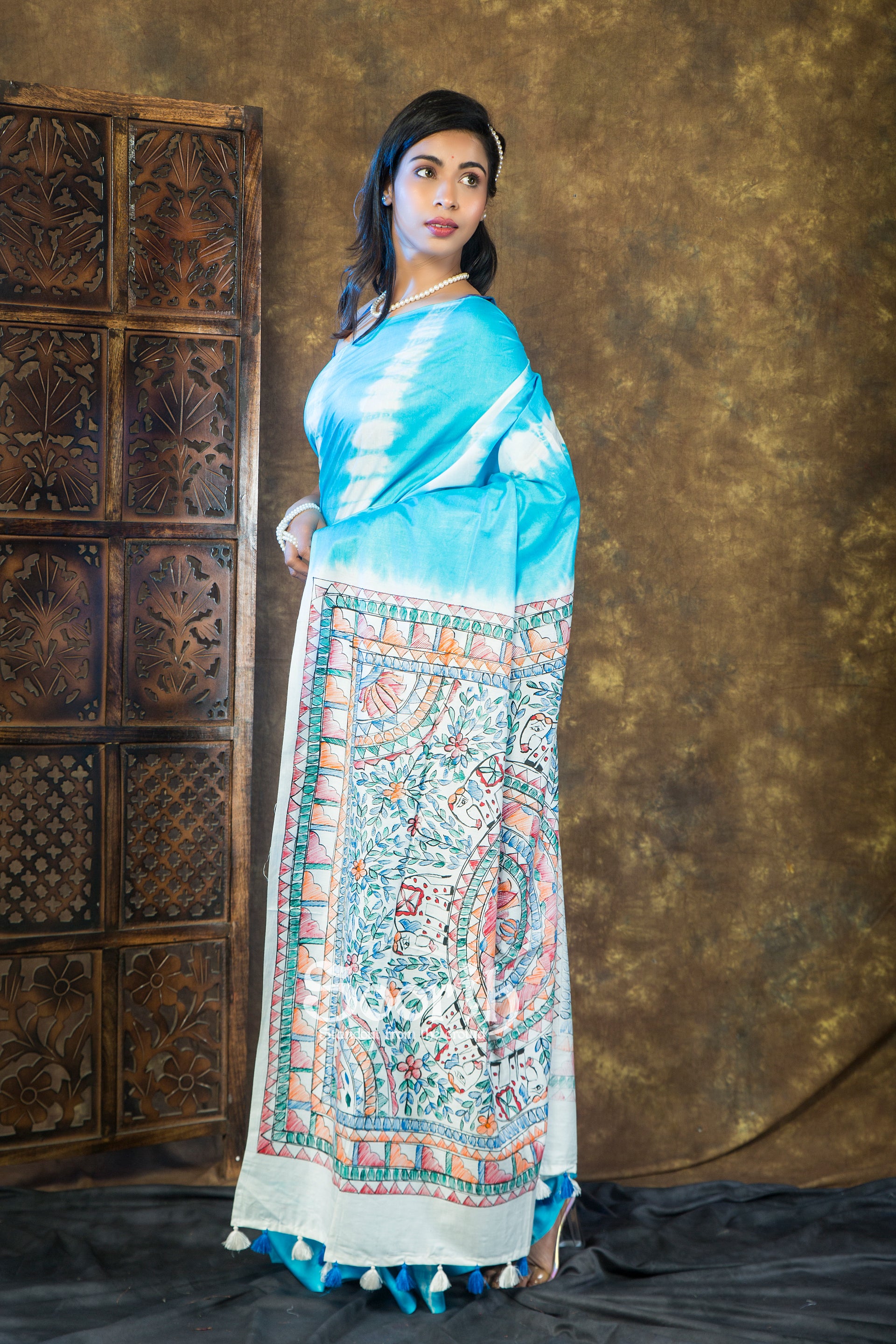 Shibori Tales of Mithila Saree