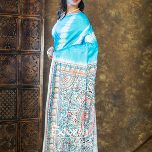 Shibori Tales of Mithila Saree