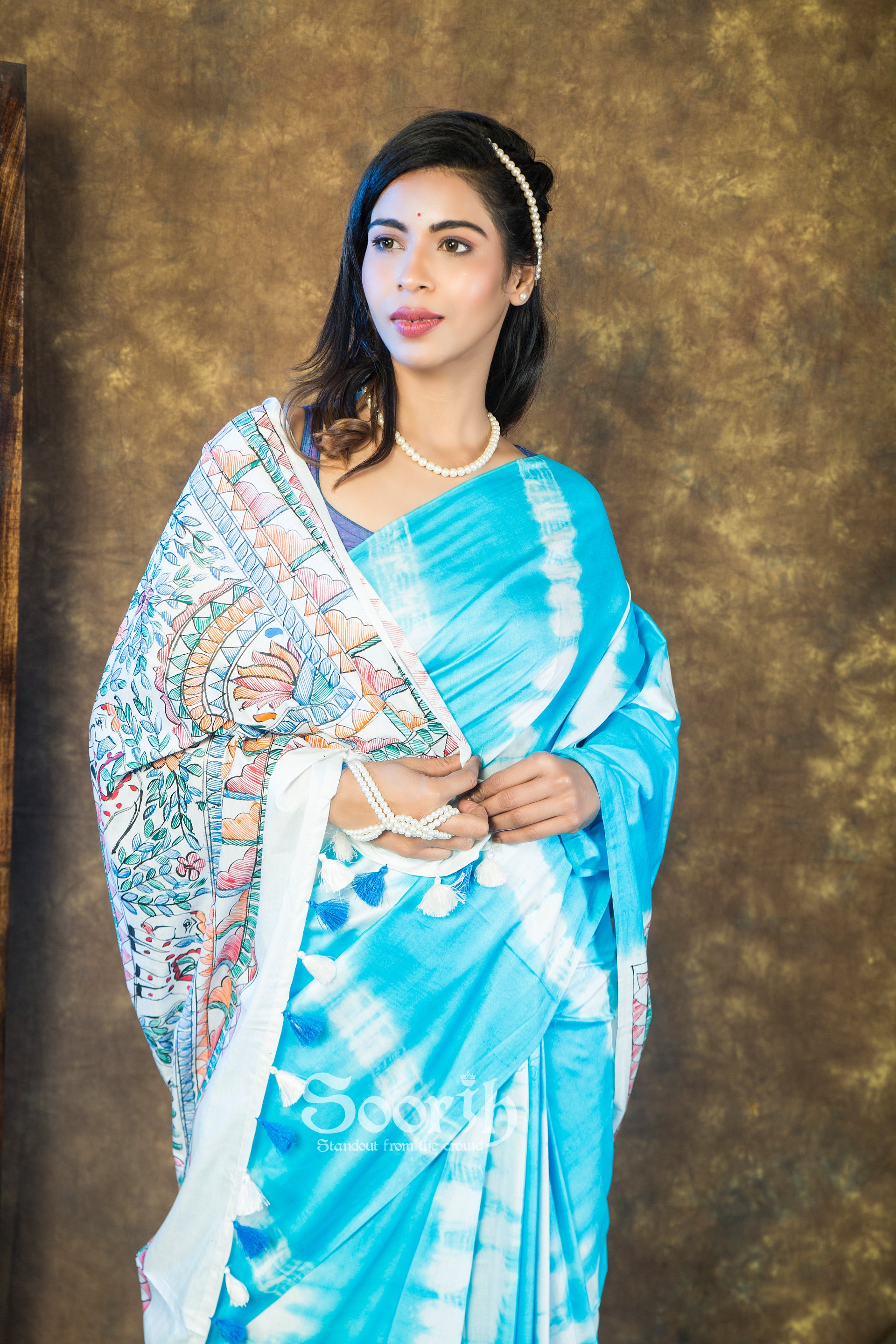 Shibori Tales of Mithila Saree