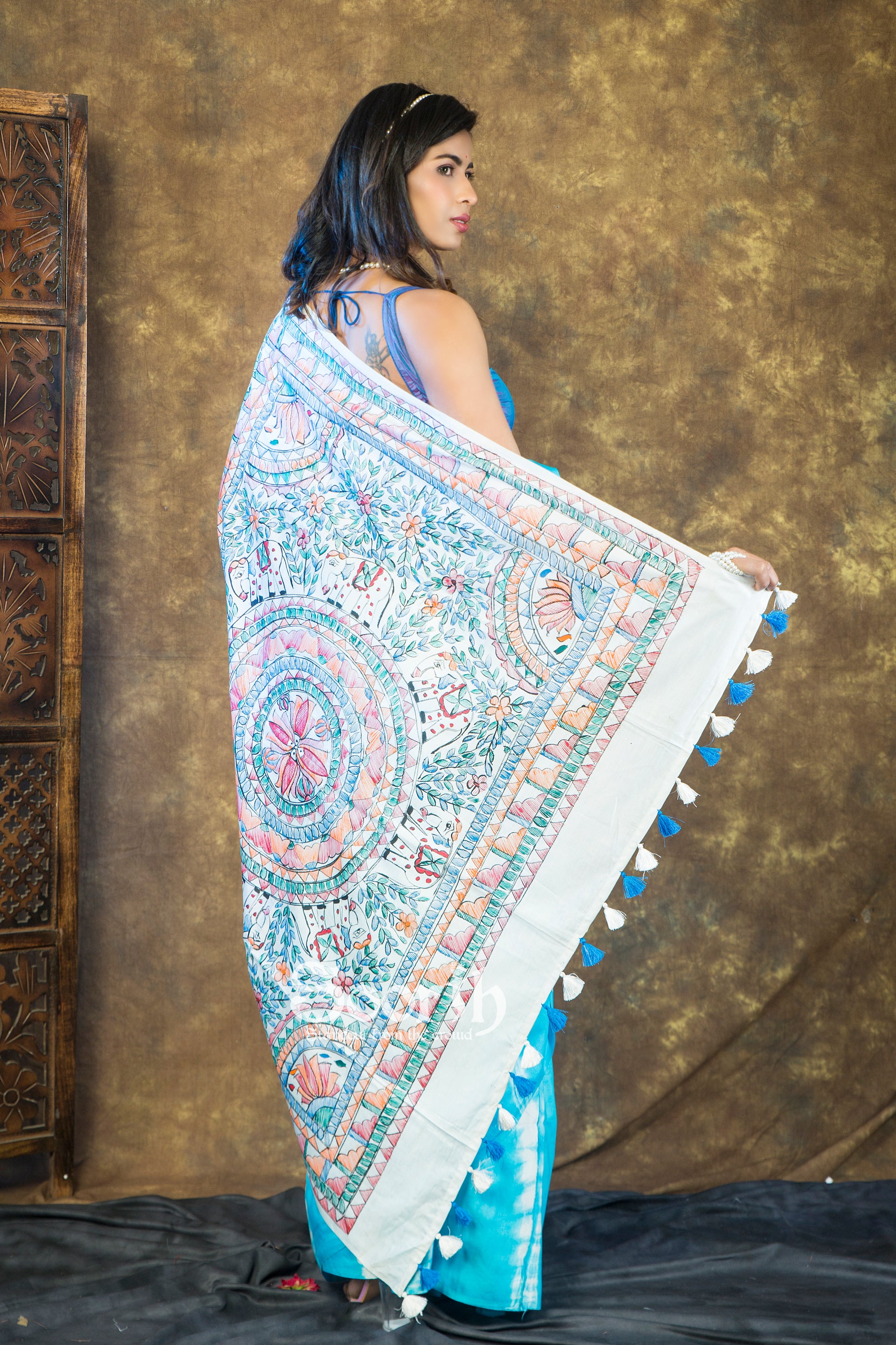 Shibori Tales of Mithila Saree