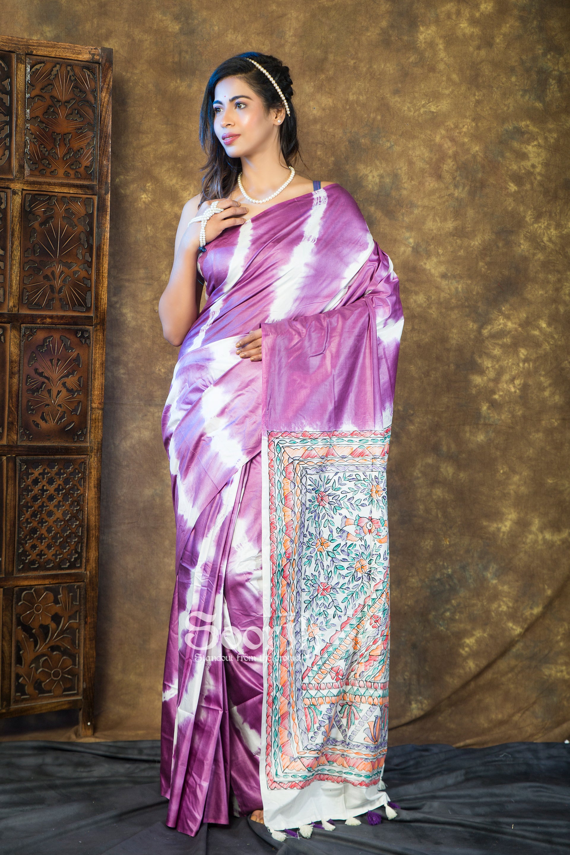 Shibori Tales of Mithila Saree