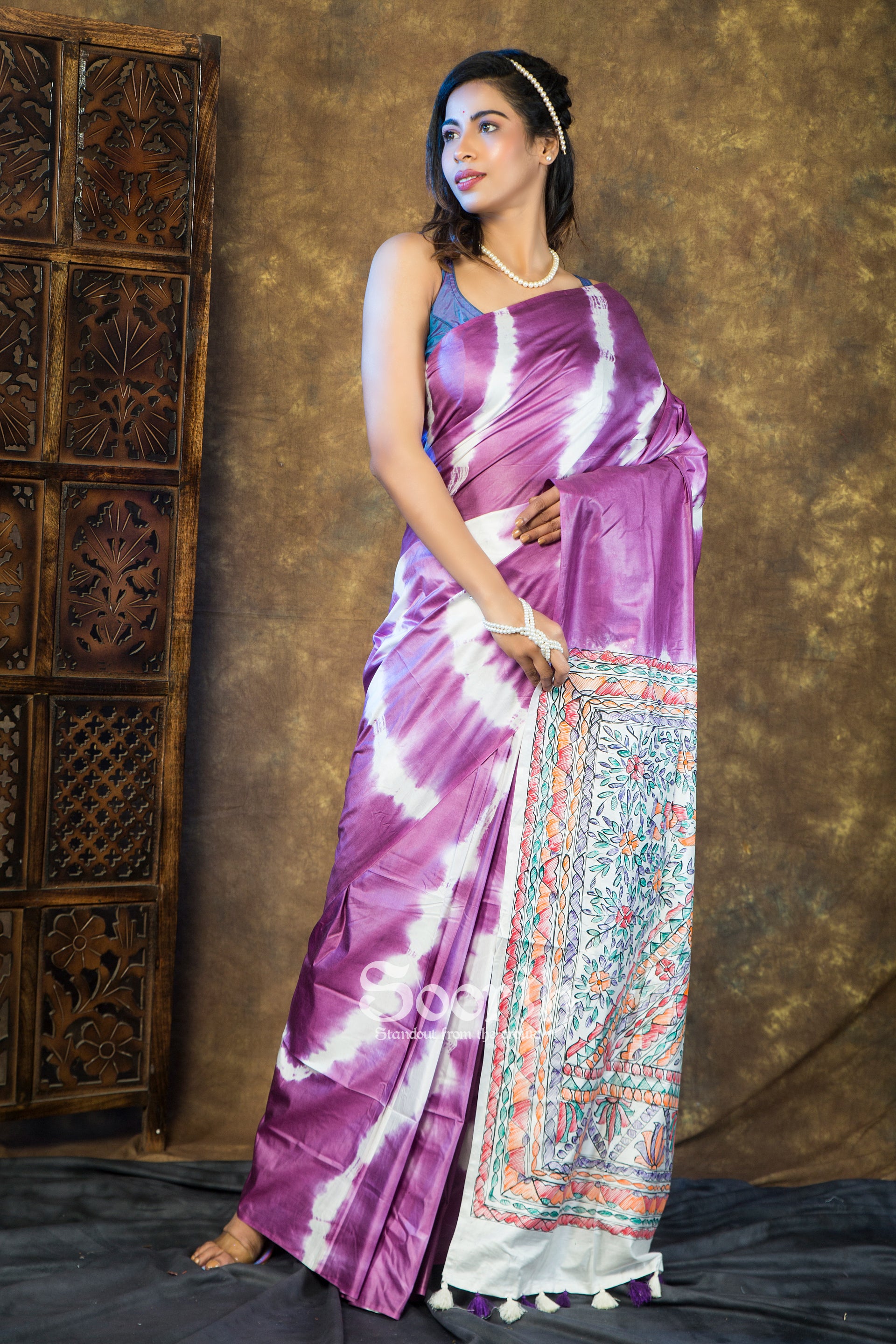 Shibori Tales of Mithila Saree