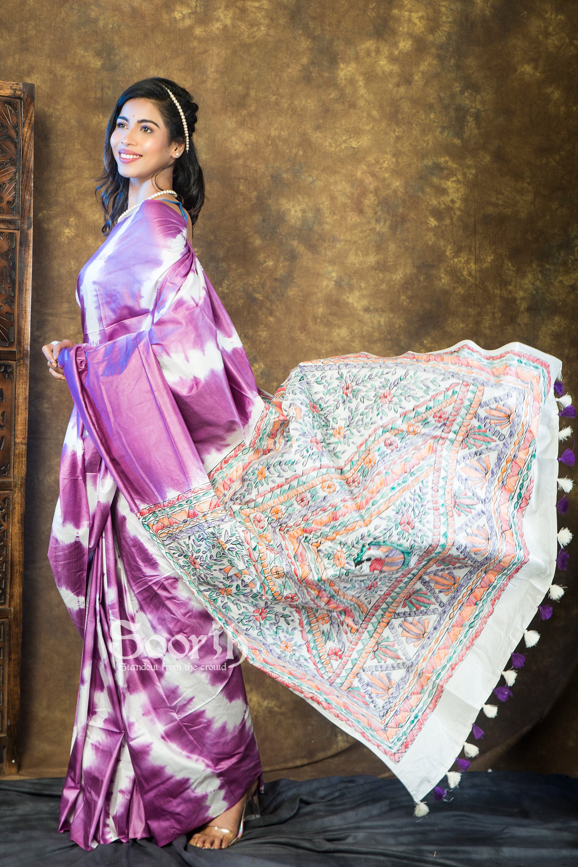 Shibori Tales of Mithila Saree