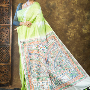 Shibori Tales of Mithila Saree