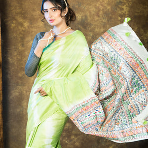 Shibori Tales of Mithila Saree