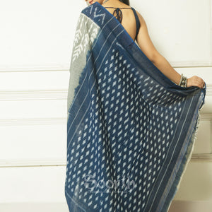 Handloom Mercerised Cotton Single Ikkat Saree