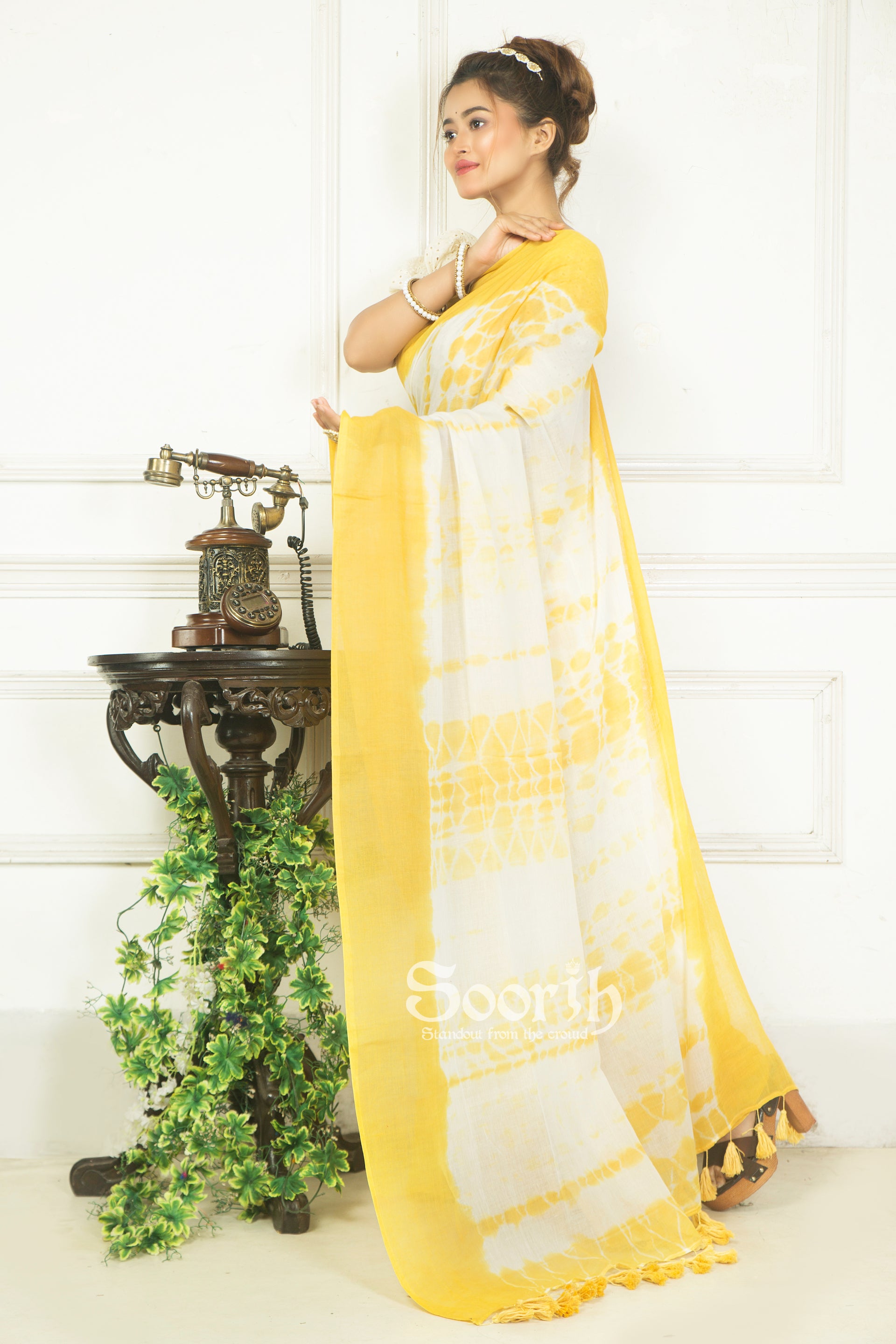 Mul Cotton Shibori Saree