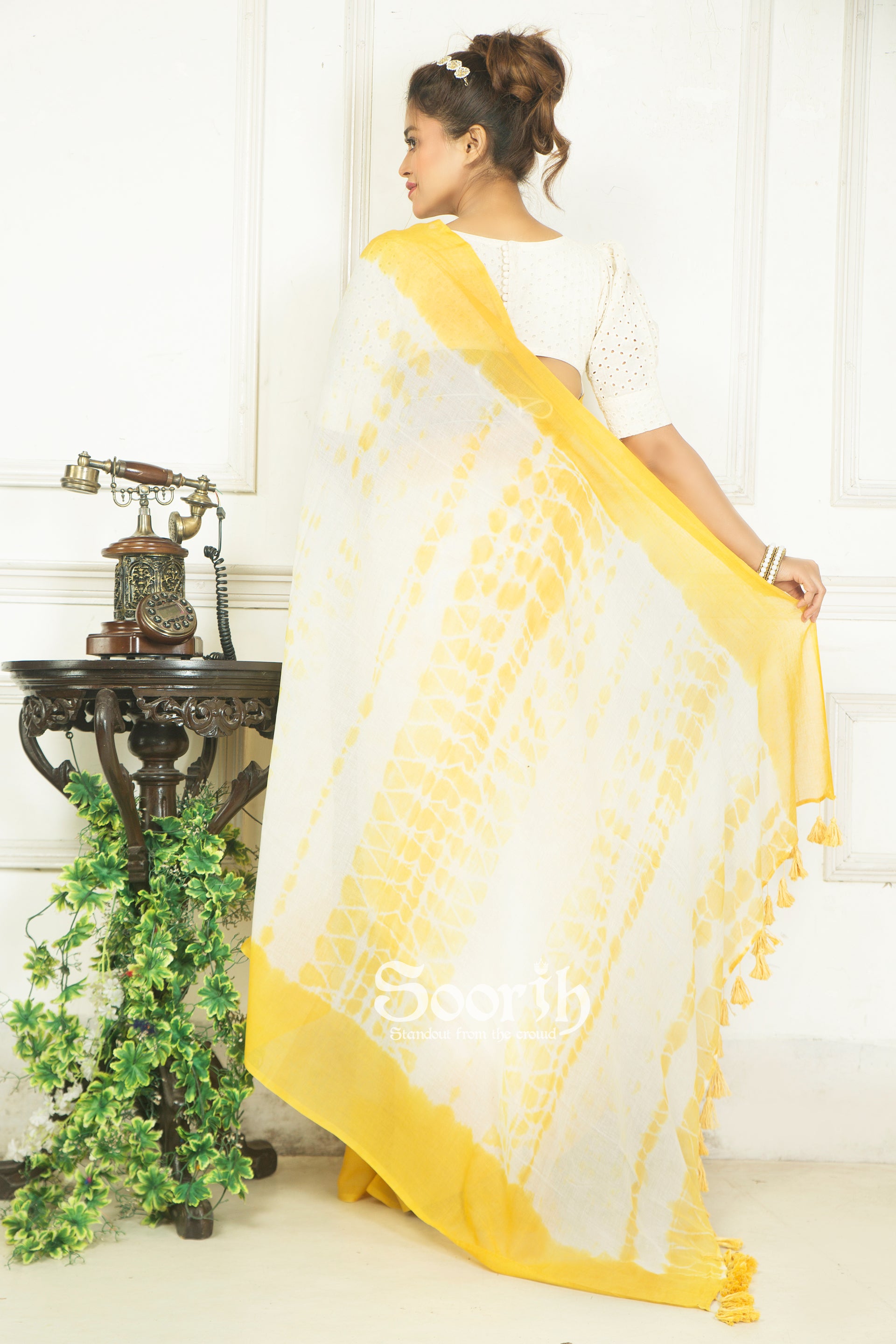 Mul Cotton Shibori Saree