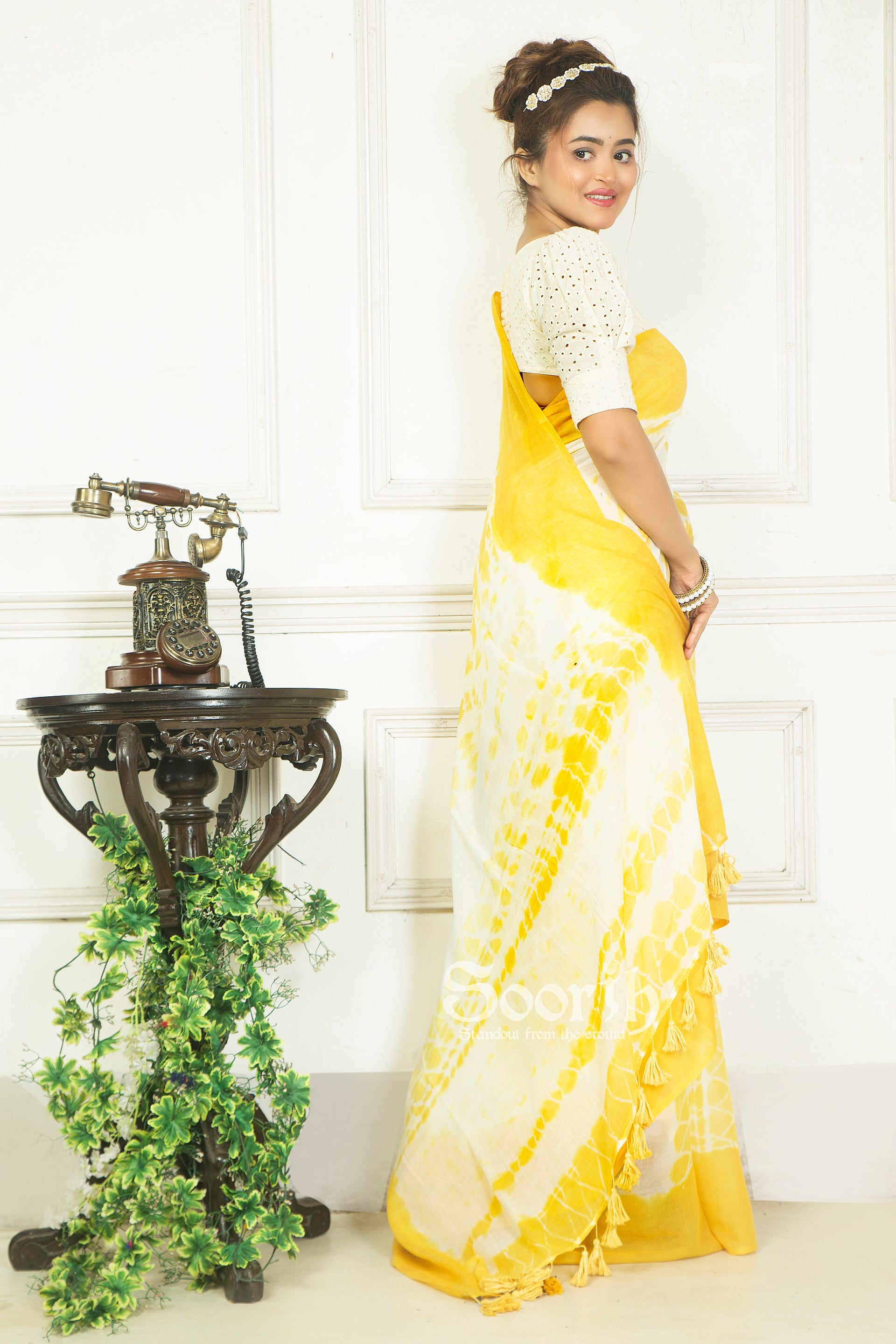 Mul Cotton Shibori Saree