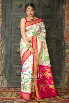 Pochampally Double Warp Ikkat Silk Saree