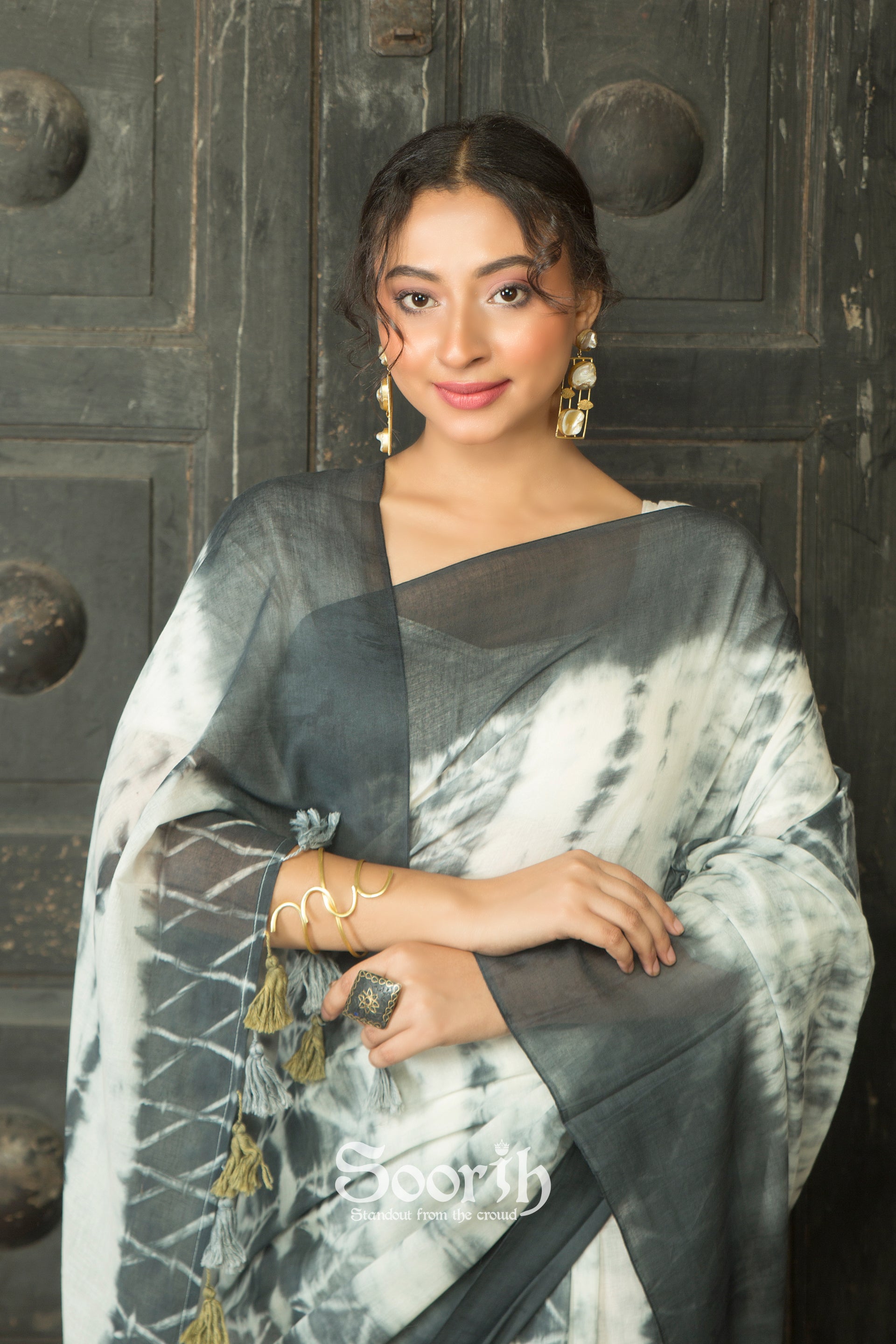 Mul Cotton Shibori Saree