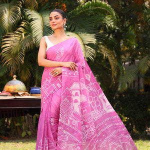 Vienna Vista Saree - Pink