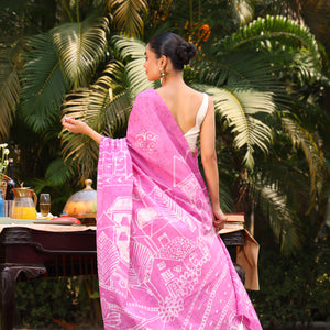 Vienna Vista Saree - Pink