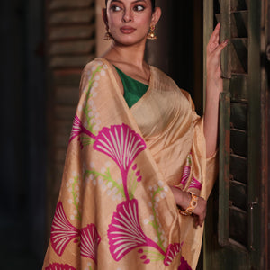 Oyster Opulence Saree - Magenta