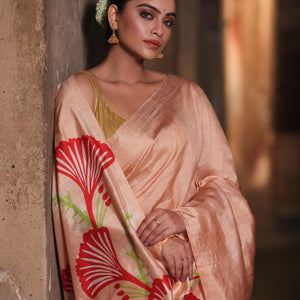Oyster Opulence Saree - Red