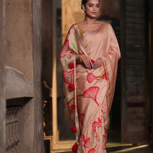 Oyster Opulence Saree - Red